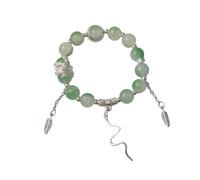 Bracelet à breloques fait à la main pour le Nouvel An du Nouvel An du serpent en cristal avec pendentif en forme de serpent chinois Feng Shui Protection Amulette porte-bonheur Cadeau de Nouvel An pour