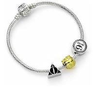 Bracelet à breloques - Harry Potter - Argenté - Reliques de la mort - Vif d'or - Voie 9 3/4