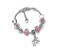 Bracelet à Breloques Licorne,Bracelet Breloque de Licorne Bracelet Strass Cristal Brillant avec Coffret Cadeau Bracelet Charms de Perles pour les Femme Filles