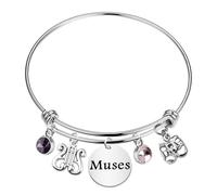 Bracelet à breloques Muses pour livre livre fandom mythologie grecque, taille unique, Simili cuir, 0