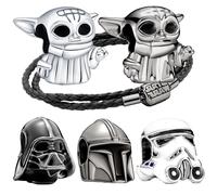 Bracelet à breloques Star Wars tendance, perles en argent sterling 925, série Mandalorian Gugu, bracelets pour femmes, pendentif, bijoux DIY, cadeaux H3