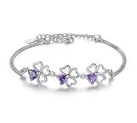 Bracelet à breloques - TD® - Argent 925 - Or Blanc - Zirconium - Élégant et Fantaisie