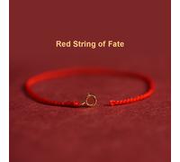 Bracelet à cordes rouges fait à la main avec fermoir plaqué or Bracelet à cordes rouges du destin pour hommes femmes Protection unisexe et bonne chance