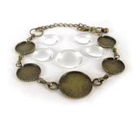 Bracelet à décorer avec cabochon - Rond - Bronze - Graine créative G