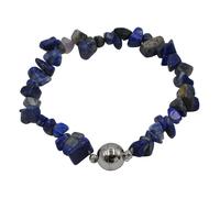 Bracelet à éclats de commande en lapis-lazuli véritable avec boucle magnétiqu...