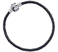 The Carat Shop - Bracelet fantaisie Harry Potter - Cuir noir, pendentif slide Ø0,5 cm - 18 cm