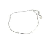 Bracelet à la cheville délicate - Véritable 925 Bracelet de chaîne de serpent de mode Silt Silver Silver Sterling pour femmes Cadeau de bijoux en argent sterling (Couleur: cheville, taille: 16 cm)