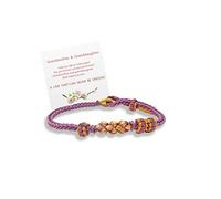 Bracelet « A Link That Can Never Be Undone » « To My Granddaughter » - Bracelet tressé réglable pour femme, bijou d'anniversaire inspirant pour femme, 10 inches, Agate