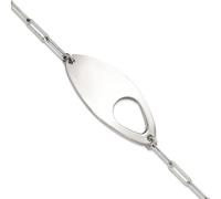 Bracelet à maillons fantaisie en argent sterling 925 de 3,1 mm avec extension de 1 centimètre - 18 cm - Bracelet à maillons pour femme