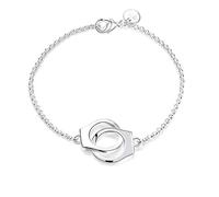 Bracelet à menottes tendance, bracelet en argent 925 pour femme
