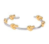 Bracelet à ouverture réglable en acier inoxydable avec nœud symbolique pour homme et femme Accessoire tendance, taille unique, Comme décrit