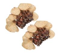 Bracelet à Percussion à Secouer, Clochette de Poignet Tribale | Coque de Noix et Graines, Texture Antidérapante, pour Danse, Yoga, Thérapie Musicale, Mains Petites à Moyennes
