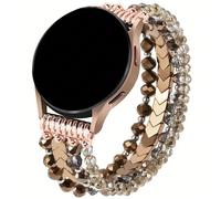 Bracelet à perles compatible avec les bracelets Galaxy Watch7/6/5/4 40/44mm/Active 2, Watch 4 Classic 42mm 46mm, Watch 5 Pro 45mm, 20mm fait main à la mode avec perles élastiques en , pour femmes 20Al