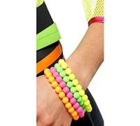 Bracelet À Perles Fantaisie Années 80 Pack De 4 Nouvelles Couleurs Néon