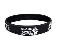 Bracelet - Accessoire de bracelet en silicone noir | Equality Black Lives Matter Bracelet unisexe Support Band Bracelet en silicone pour hommes, femmes et adolescents