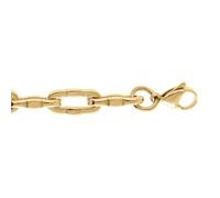 Bracelet acier doré maille rectangulaire 19+2cm + écrin (offert)