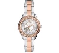 Bracelet acier femme - FOSSIL - Montre femme Fossil Stella automatique bicolore - Couleur de la matière:Blanc et Rose