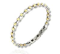 Bracelet Acier Homme - L'ATELIER D'AZUR - Bracelet - Longueur réglable 20cm-21cm - Largeur 7.7mm - Argenté