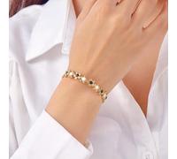 Bracelet Acier Inoxydable Œil Malin Or Ouvert 12cm | Acier inoxydable , plaquage or vrai, symbole œil malin, design ouvert C, résistance ternissure