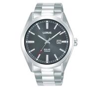 Bracelet acier - LORUS - Montre Lorus solaire acier cadran gris - Couleur de la matière:Blanc