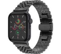 Selencia Bracelet Metallique Jubilee pour Apple Watch Series 1 á 10 / SE / Ultra (2) (44/45/46/49 mm) - Noir