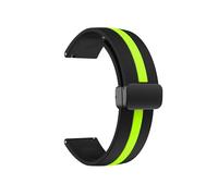 Bracelet adapté for Garmin Forerunner 165 165 Music Watch Accessory Fit For Garmin Forerunner 165 Bracelet à boucle de 20 mm(Black Green)