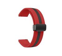 Bracelet adapté for Garmin Forerunner 165 165 Music Watch Accessory Fit For Garmin Forerunner 165 Bracelet à boucle de 20 mm(Red Black)