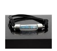 Bracelet Aigue-Marine Brut. Couleur Noir.