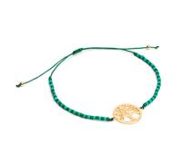 Bracelet ajustable arbre de vie en acier inoxydable doré et perles Miyuki