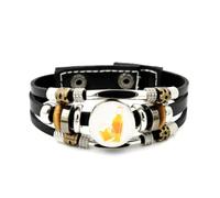 Bracelet Ajustable En Cuir Tressé À Effet Diffraction Spectrale, Inspiré Des Festivals De La Bière Et Des Glaces. Bracelet Ethnique Fait Main, Accessoire D'Amitié, Pour Un Anniversaire Ou Noël.