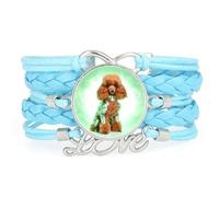 Bracelet Ajustable En Cuir Tressé À Motif Caniche Nebula, Idéal Pour Une | Multistrat,Punk,Bracelet,Fait main,Offre,Bangle,Accessoire,Amie,Amoureux,Ethnique,Amitié,Anniversaire,Noël,Musique,Art