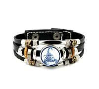 Bracelet Ajustable En Cuir Tressé À Plusieurs Couches, Orné D'Épines Et D'Un Motif Tête De Mort De Scorpion, Style Ethnique Punk, Fait Main. Accessoire D'Amitié, Cadeau D'Anniversaire Ou De Noë