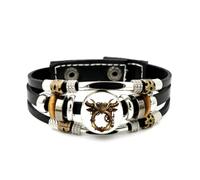 Bracelet Ajustable En Cuir Tressé À Plusieurs Couches, Style Steampunk Littéraire, Avec Inscription Sur Le Signe Du Taureau. Bracelet Ethnique Punk Fait Main, Accessoire D'Amitié, Cadeau D'Anniver