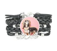 Bracelet Ajustable En Cuir Tressé Avec Des Biscuits Fortune Sugar Et Un Ca | Multistrat,Punk,Bracelet,Fait main,Offre,Bangle,Accessoire,Amie,Amoureux,Ethnique,Amitié,Anniversaire,Noël,Musique,Art