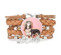Bracelet Ajustable En Cuir Tressé Avec Des Biscuits Fortune Sugar Et Un Ca | Multistrat,Punk,Bracelet,Fait main,Offre,Bangle,Accessoire,Amie,Amoureux,Ethnique,Amitié,Anniversaire,Noël,Musique,Art
