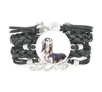 Bracelet Ajustable En Cuir Tressé Avec Motif Caniche Et Diffraction Du Bon | Multistrat,Punk,Bracelet,Fait main,Offre,Bangle,Accessoire,Amie,Amoureux,Ethnique,Amitié,Anniversaire,Noël,Musique,Art