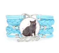 Bracelet Ajustable En Cuir Tressé Avec Motif Chat Bulle Porte-Bonheur Et C | Multistrat,Punk,Bracelet,Fait main,Offre,Bangle,Accessoire,Amie,Amoureux,Ethnique,Amitié,Anniversaire,Noël,Musique,Art