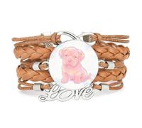 Bracelet Ajustable En Cuir Tressé Avec Motif Labrador Et Projection De Bon | Multistrat,Punk,Bracelet,Fait main,Offre,Bangle,Accessoire,Amie,Amoureux,Ethnique,Amitié,Anniversaire,Noël,Musique,Art