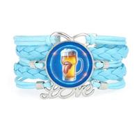 Bracelet Ajustable En Cuir Tressé Avec Projection Du Pouls De La Langue, Style Ethnique, Accessoire Idéal Pour Un Anniversaire Ou Noël, Cadeau Parfait Pour La Fête De La Bière Ou Toute Autre Occa