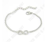 Bracelet Ajustable - TD® - Signe de l'Infini - Argent Plaqué - Femme - Taille Moyenne