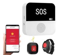 Bracelet Alarme Personne Agee, Bouton D'appel WiFi pour Soignant, Bracelet D'appel d'urgence pour Seniors, WiFi Smart SOS Alarme de Bouton d'urgence pour Le Téléavertisseur Handicapé Système