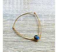Bracelet alba labradorite grise doré