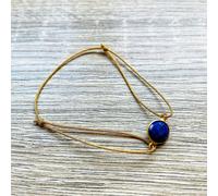 Bracelet alba lapis lazuli bleue doré