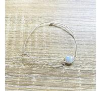 Bracelet alba pierre de lune argenté