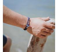 Bracelet ancre homme - corde bleu marine