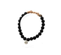 Bracelet d'andalousite des États-Unis + perles d'onyx noir mat de 8 mm