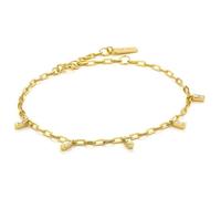 Bracelet Ania Haime - Silver Law 925M plaqué or 14k - Glow Getter Charm - Zirconitas Rectangulaire