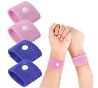Bracelet Anti Nausée,2 paires Bracelets Anti-Nausées Bande De Poignet De Soulagement De Nausée Bracelet d'acupression Mal des Transports,pour Enfants,Adultes, Mal de Voiture, Mal de Mer