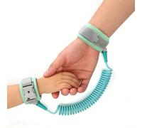 Bracelet Anti Perte Enfant 2,5 m avec ordon Extensible en Acier 304, Harnais Poignet Sécurité Enfant avec Rotation 360°, pour Voyage, Courses, Parc, Gare et Lieux Fréquentés Publics (Vert)
