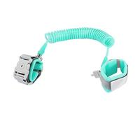Bracelet Anti Perte Enfant 2,5 m avec Clé, Harnais Poignet Sécurité Enfant avec Rotation 360°, Cordon Extensible en Acier 304, pour Voyage, Courses, Parc, Gare et Lieux Fréquentés Publics (Vert)